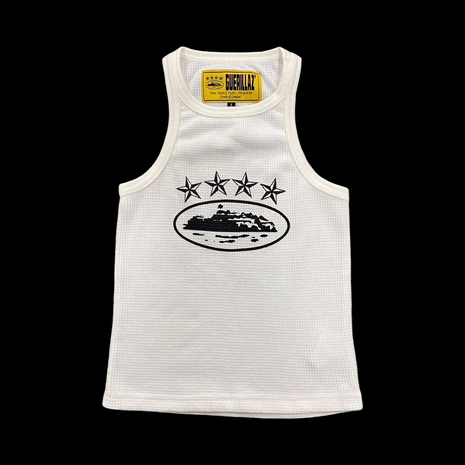 Corteiz Alcatraz 4 Star Ladies Tank Top White Cortiez