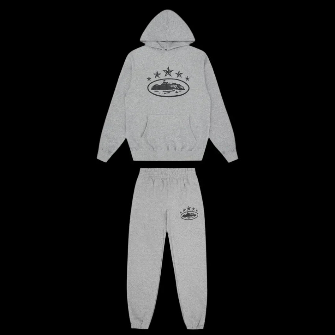 Corteiz 5 Starz Tracksuit Grey DripHaus