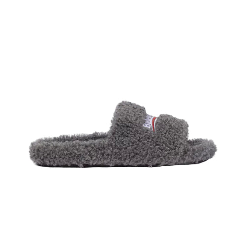 Balenciaga Furry Slide Grey Trillo DXB