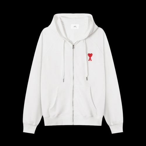 Ami Paris White Zip Up DripHaus