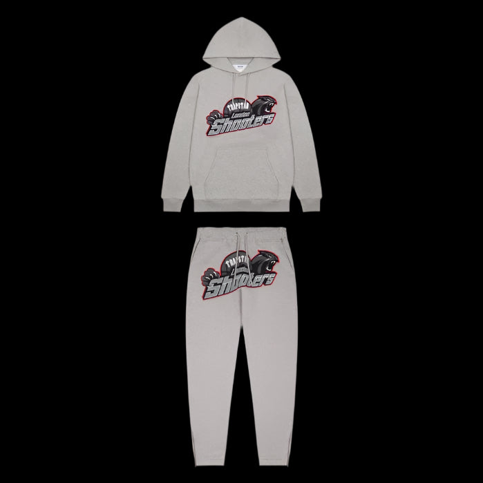 Trapstar Shooters Grey & Red London Tracksuit My Store