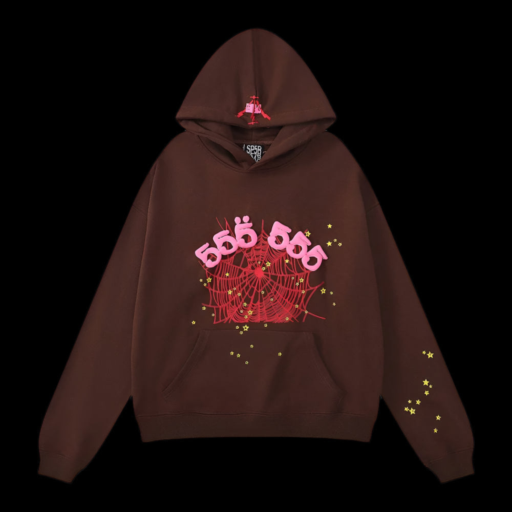 Sp5der 555 Hoodie Brown DripHaus