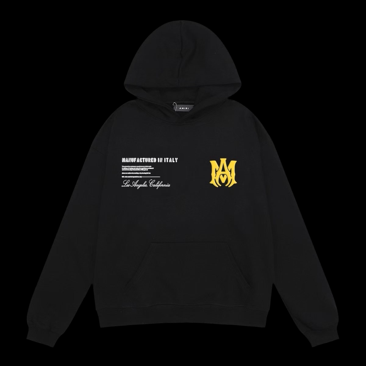 Amiri ‘Manafactured In Italy’ Hoodie Black DripHaus