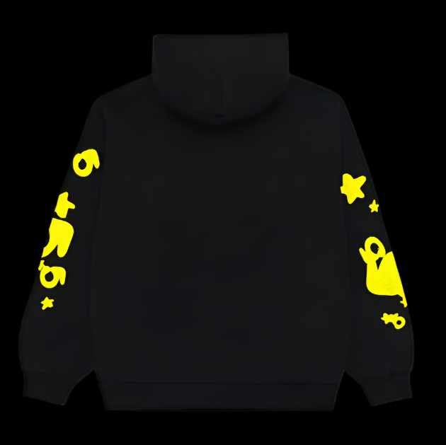 Sp5der Beluga Hoodie Onyx Yellow DripHaus