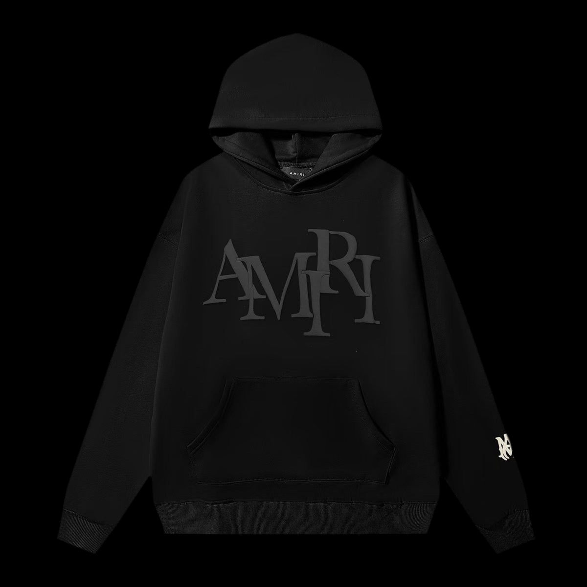 Amiri Puffprint Hoodie Blackout DripHaus