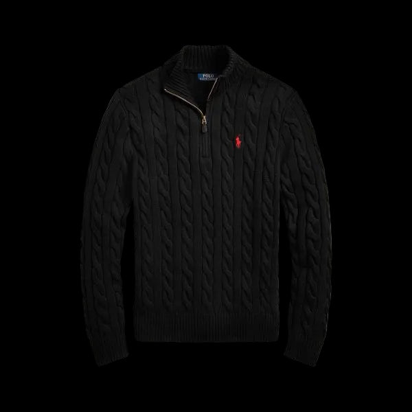 Ralph lauren cable knit quarter zip Mares