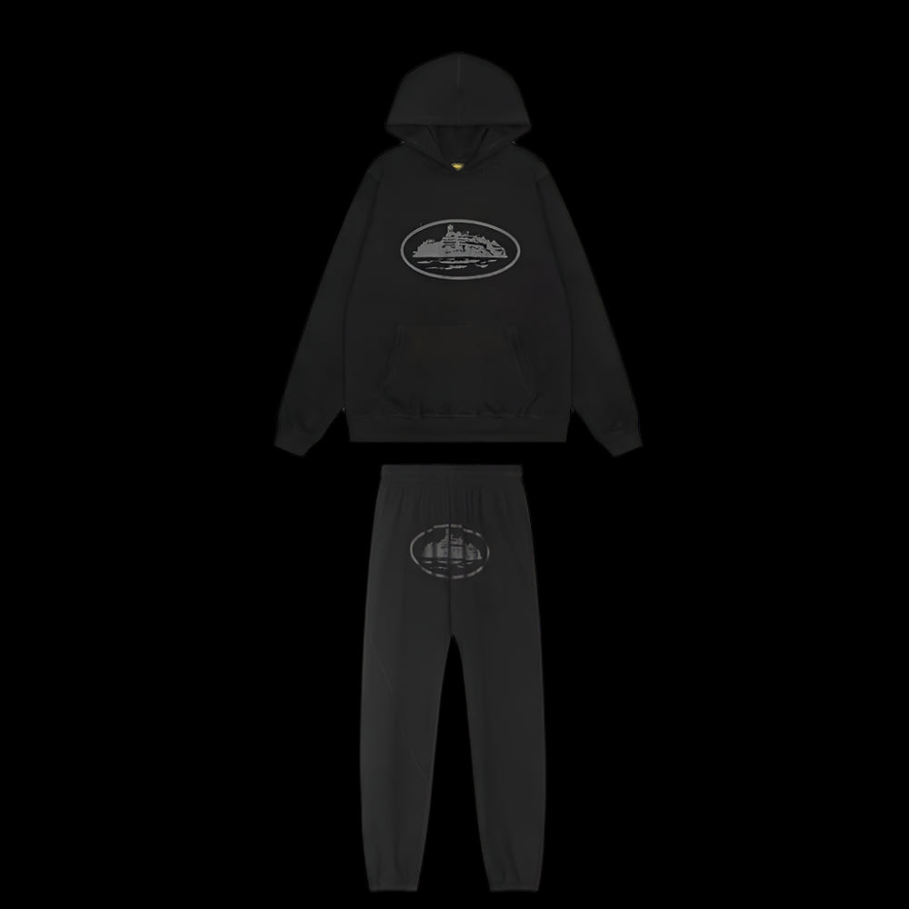 Corteiz Blackout Hoodie Set DripHaus