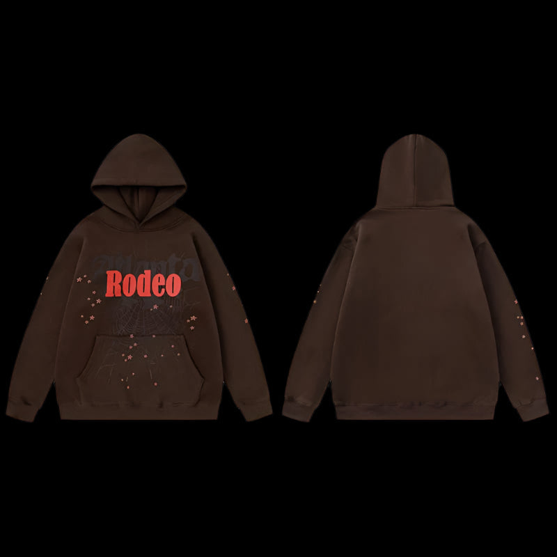 Travis Scott X Sp5der Rodeo Hoodie Brown DripHaus