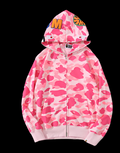 Bape Zip Up Hoodie Pink DripHaus