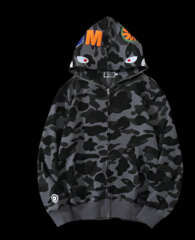 Bape Zip Up Hoodie Black DripHaus