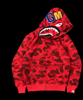 Bape Zip Up Hoodie Red DripHaus