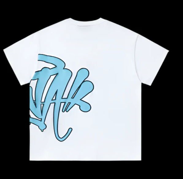 Syna World Short Set White & Cyan DripHaus