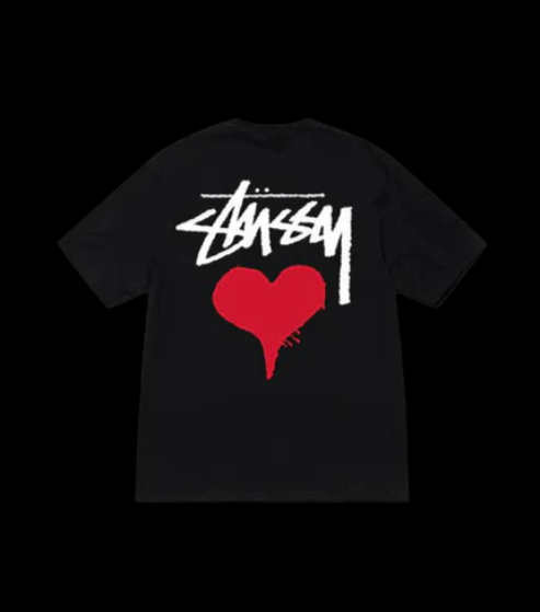 Stussy Heart Tee Black DripHaus
