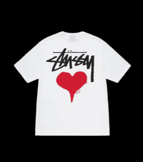 Stussy Heart Tee White DripHaus