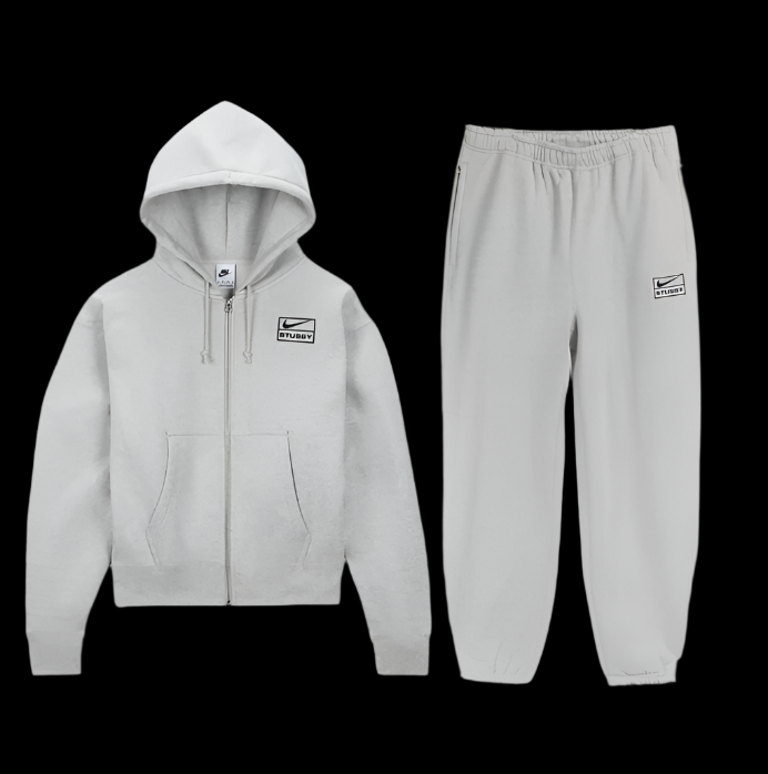 Nike X Stussy Grey Fleece Set DripHaus