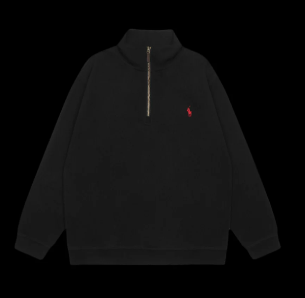 Ralph Lauren Black Half Zip Up DripHaus