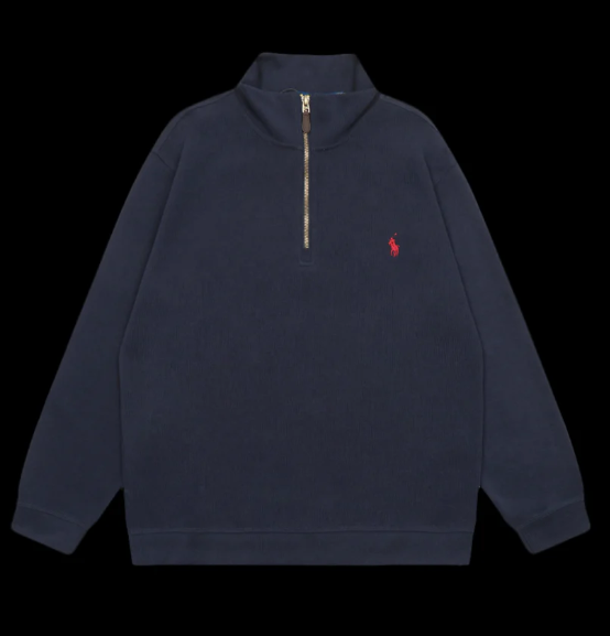 Ralph Lauren Navy Blue Half Zip Up DripHaus