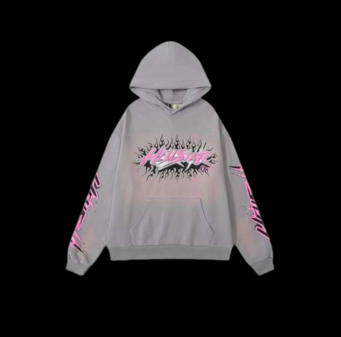 Hellstar Hoodie Grey & Pink DripHaus